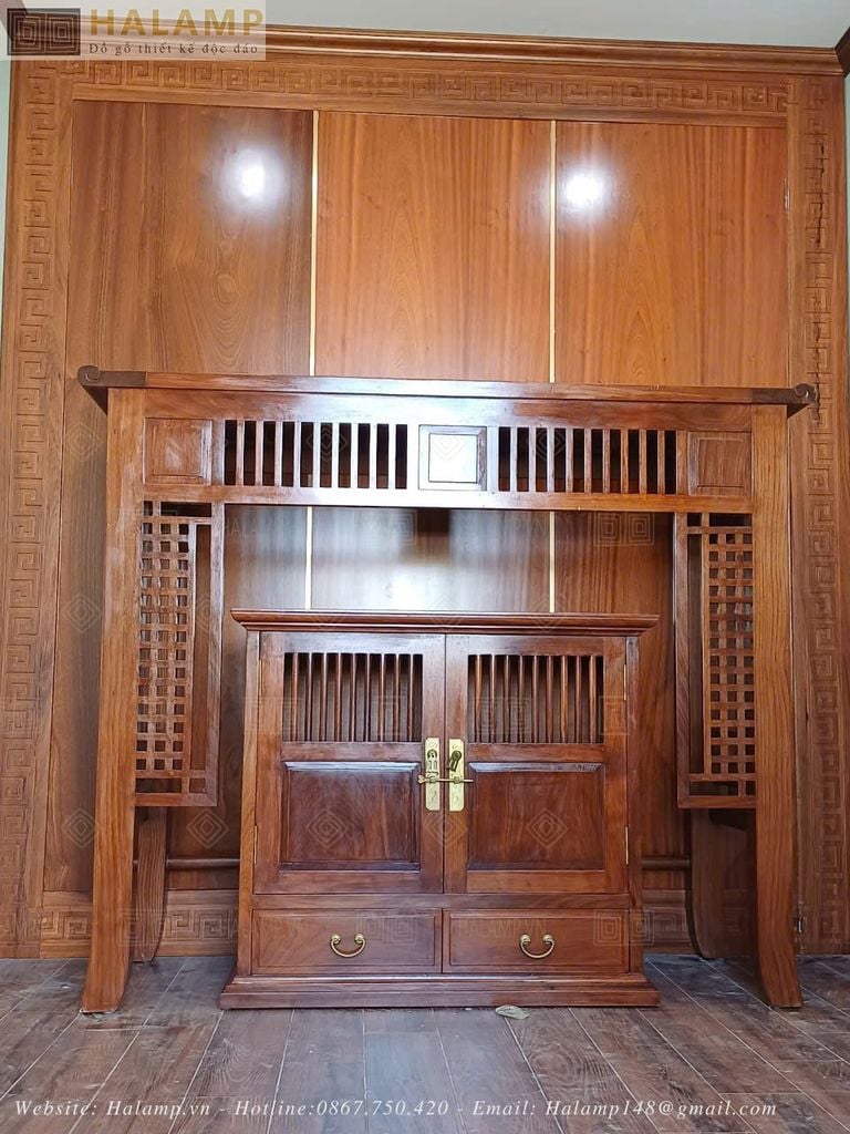 mẫu bàn thờ gia tiên cho nhà liền kề