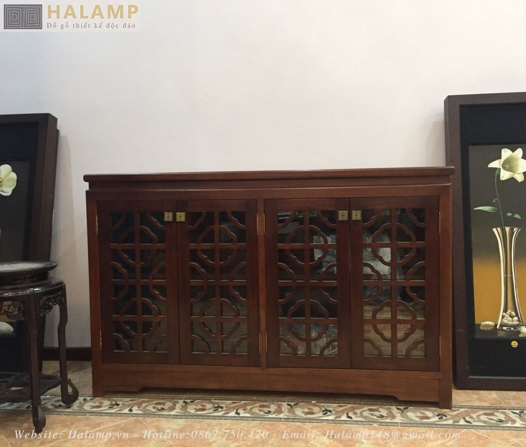 Bàn trang trí kết hợp tủ để đồ