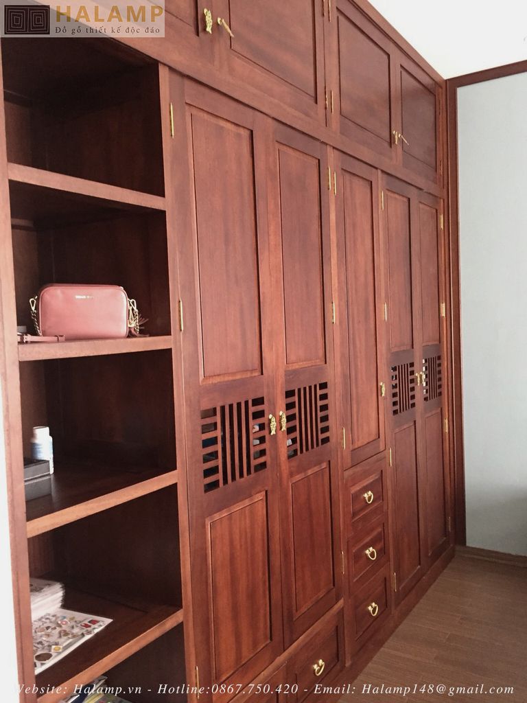 Hình ảnh thực tế tủ áo gỗ Gụ