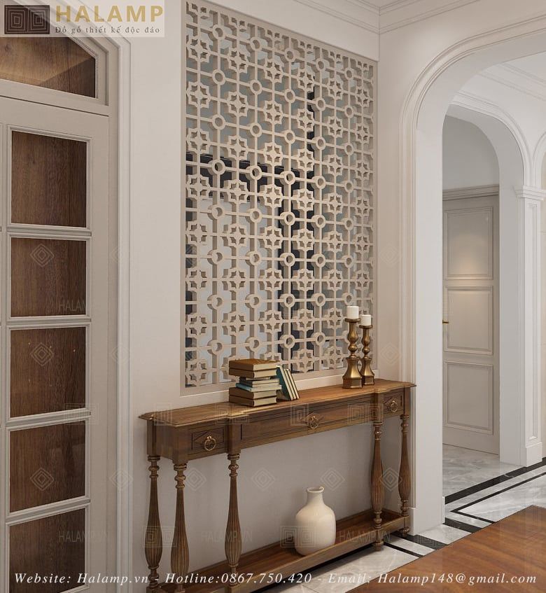 Bàn trang trí kết mang phong cách indochine