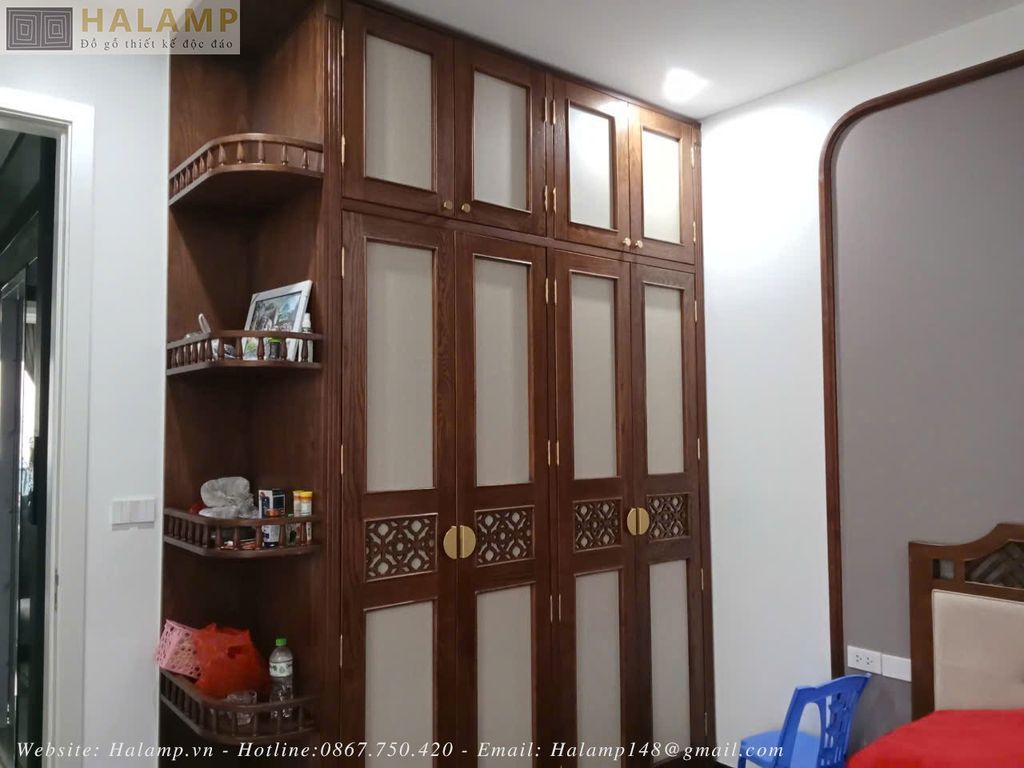 Hình ảnh thực tế tủ áo gỗ Sồi