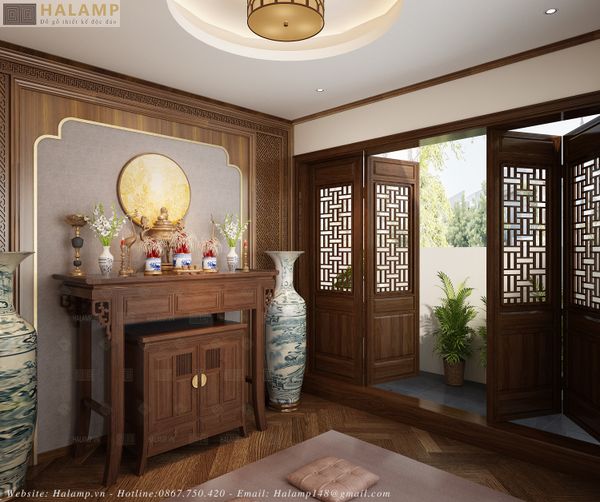 Thiết Kế Thi Công Nội Thất Phòng Thờ Đẹp Long Khánh 4 Vinhomes Thăng Long.