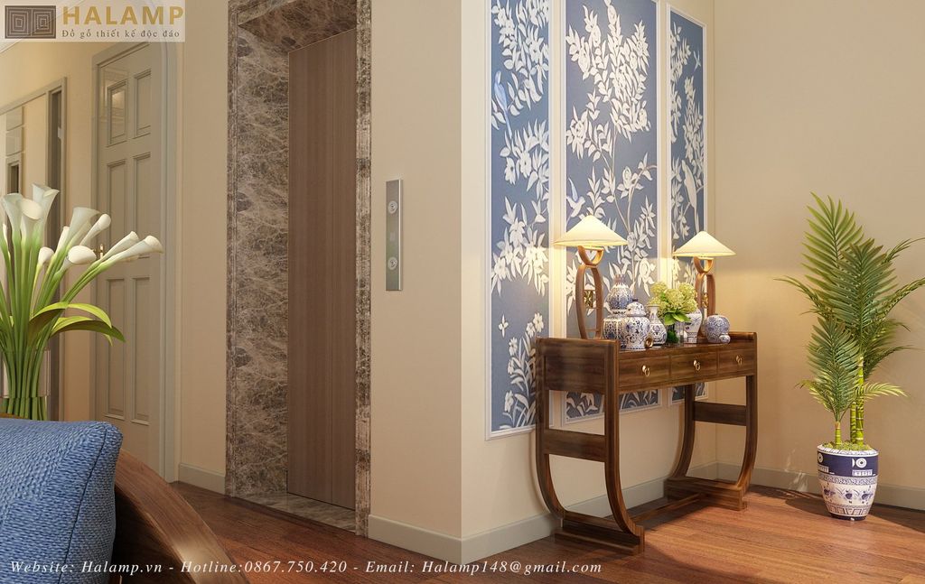 Bàn console đặt ở vị trí sảnh