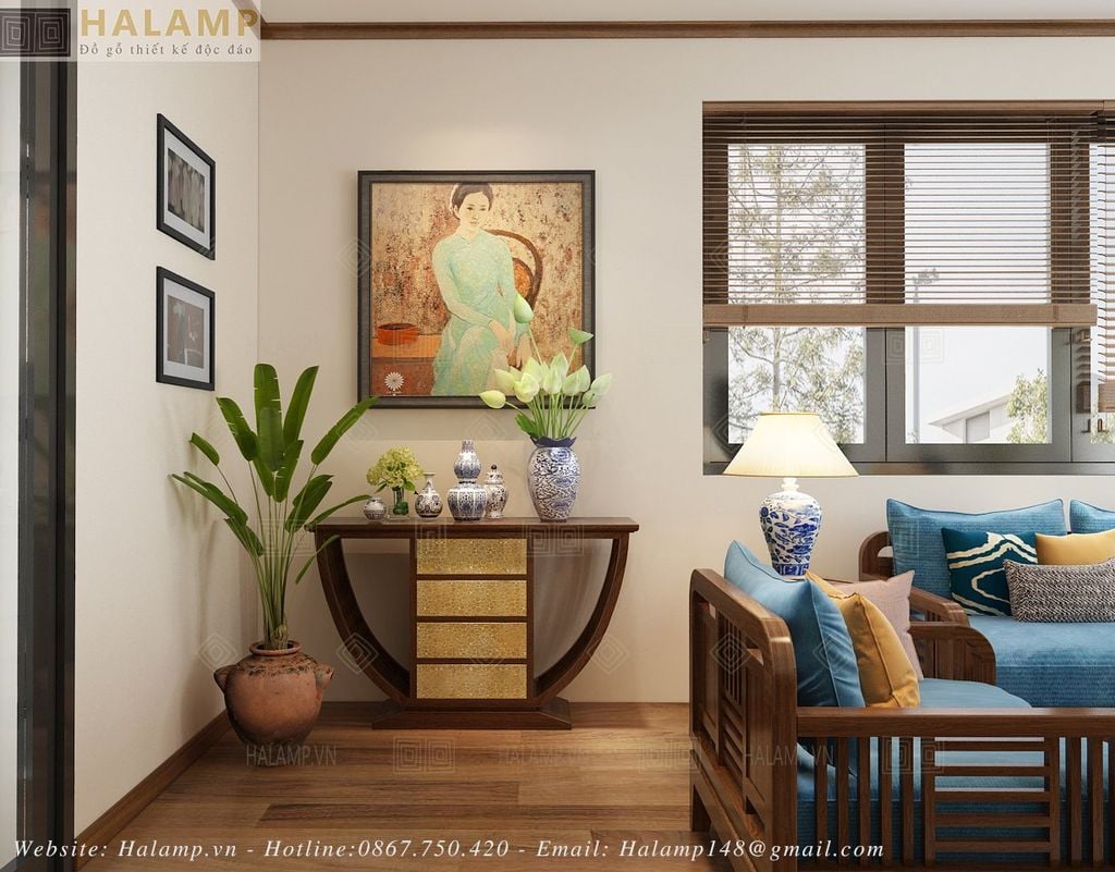 Bàn cosole trang trí phong cách Việt