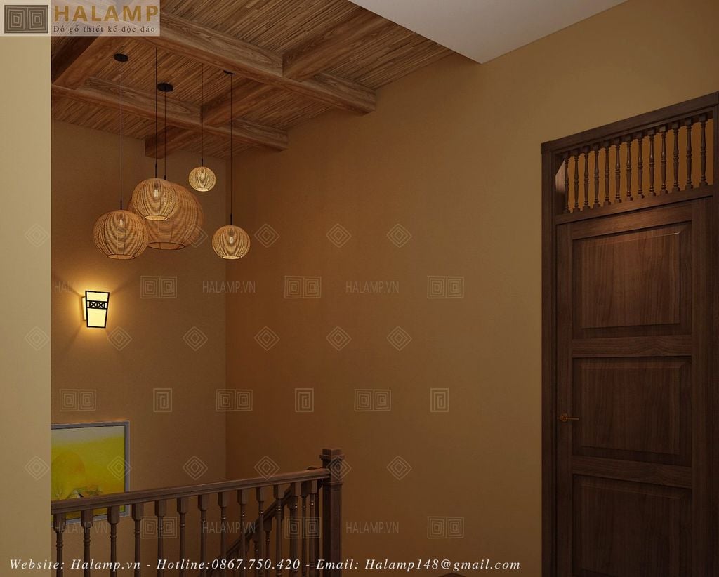 Trang trí trần với phong cách rustic