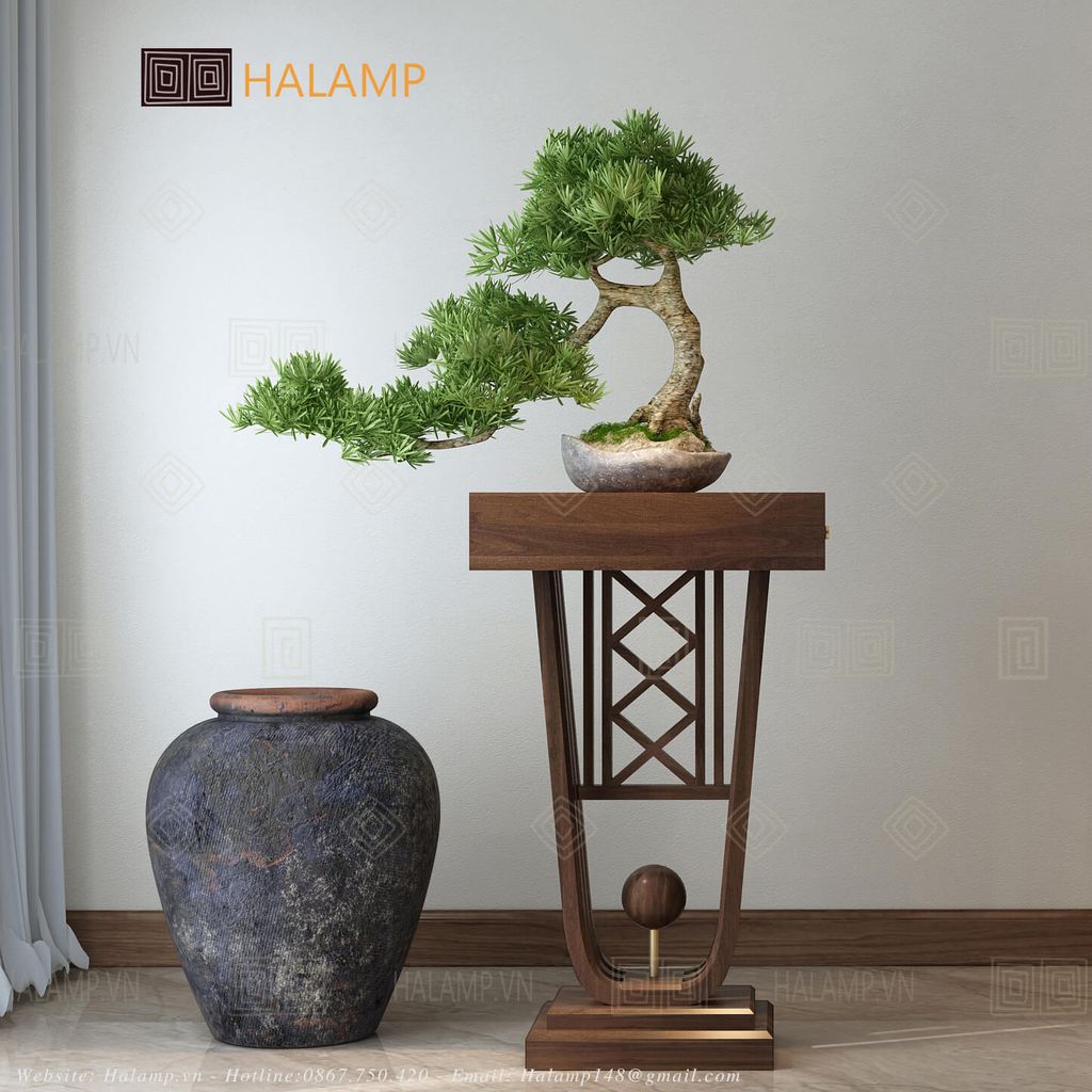 Đôn đặt bình hoa nội thất halamp