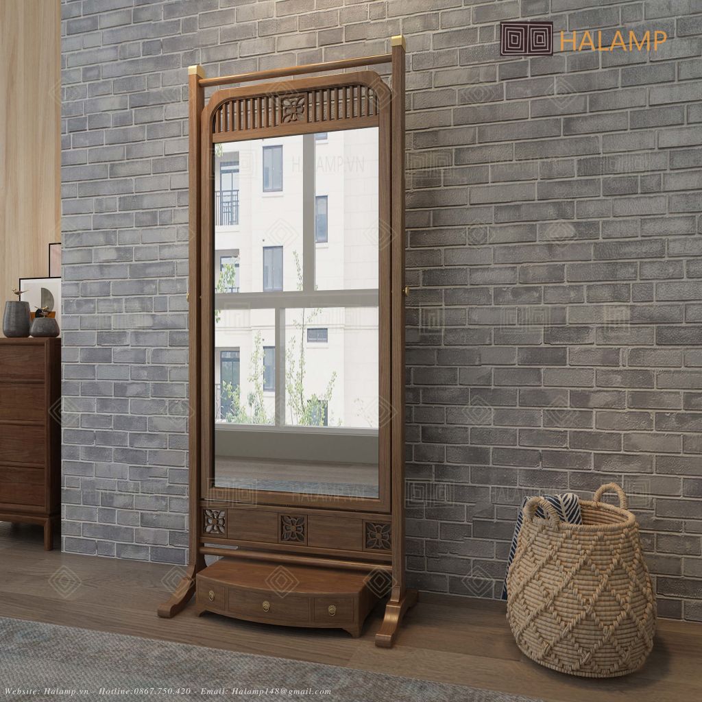 Gương gỗ nội thất Halamp