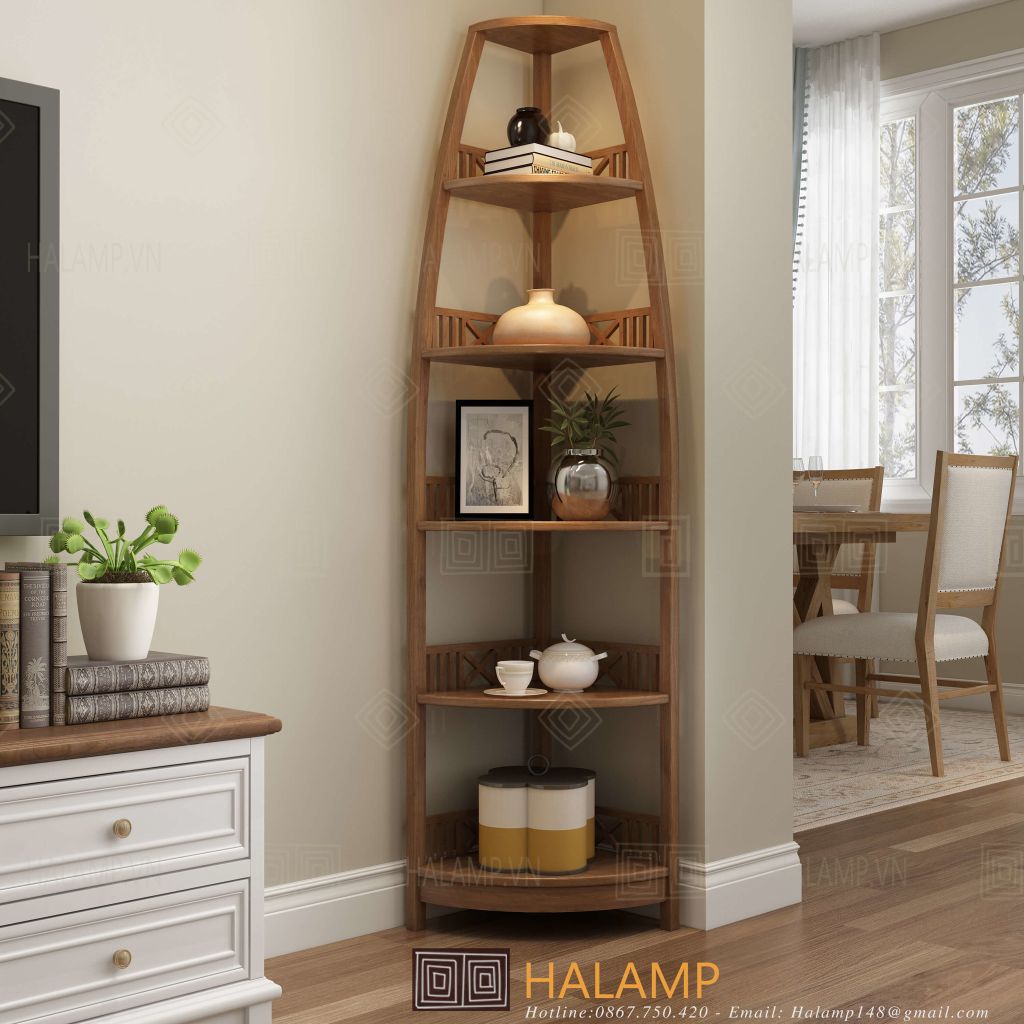 Kệ góc tường nội thất halamp