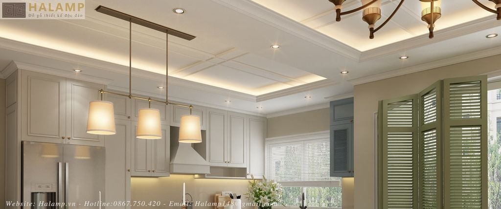 Thiết kế trần thạch cao bằng phào chỉ pu