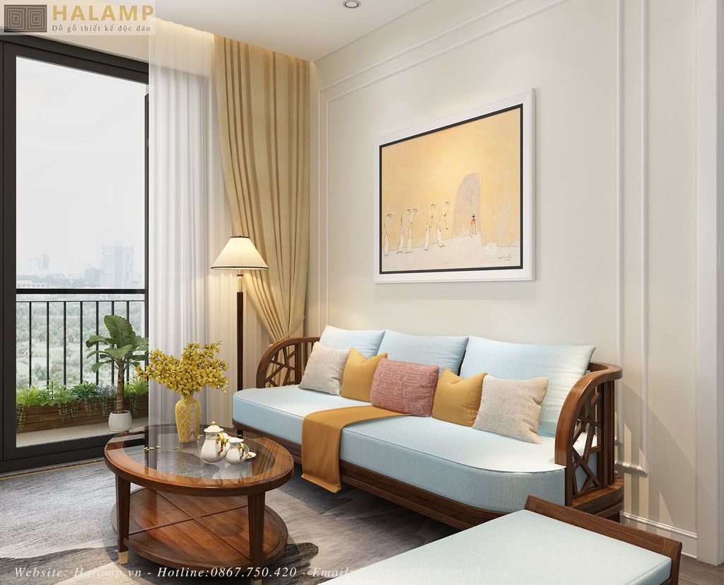 Mẫu sofa văng ghế dài cho phòng khách hẹp