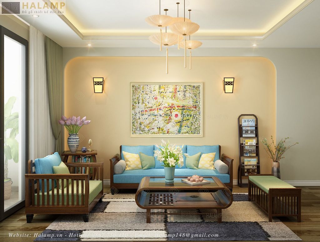 Trang trí tường bằng mầu sơn điểm nhấn