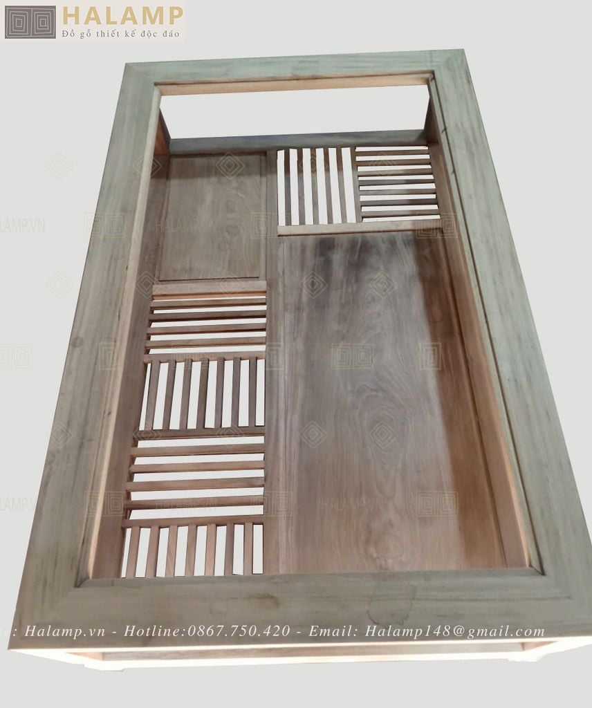 Hình ảnh bàn khách hoàn thiện phần mộc