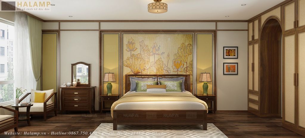 Trang trí tường bằng phào chỉ gỗ