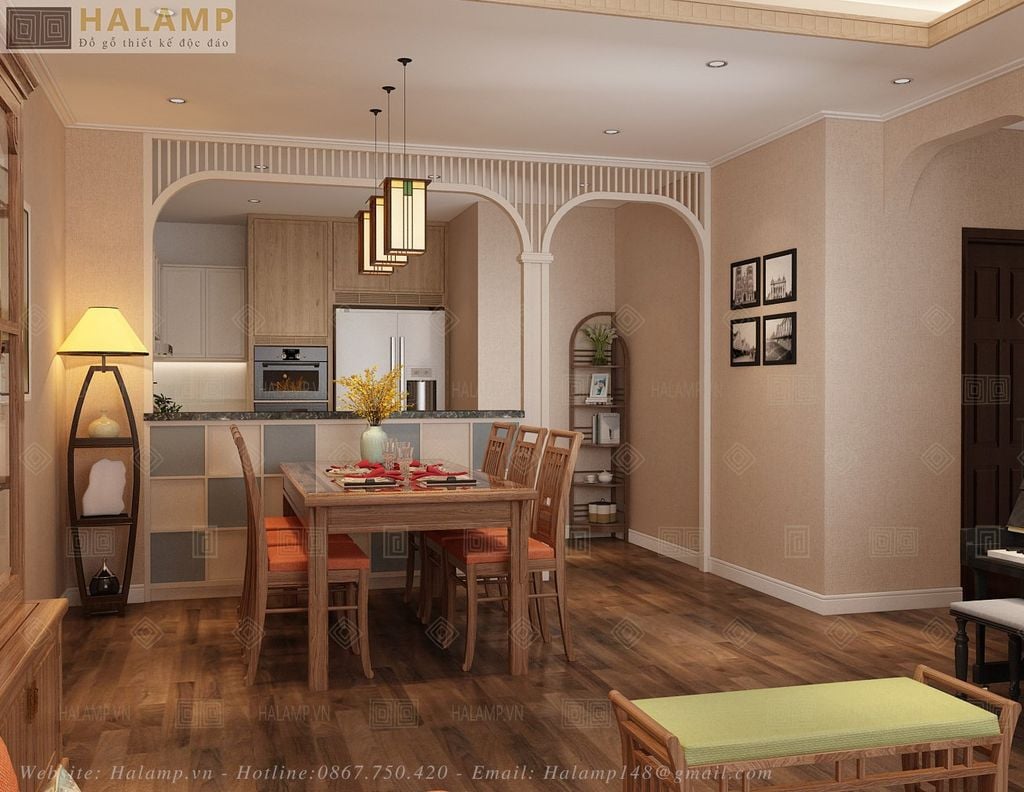 Mẫu bàn ăn gỗ tự nhiên đẹp
