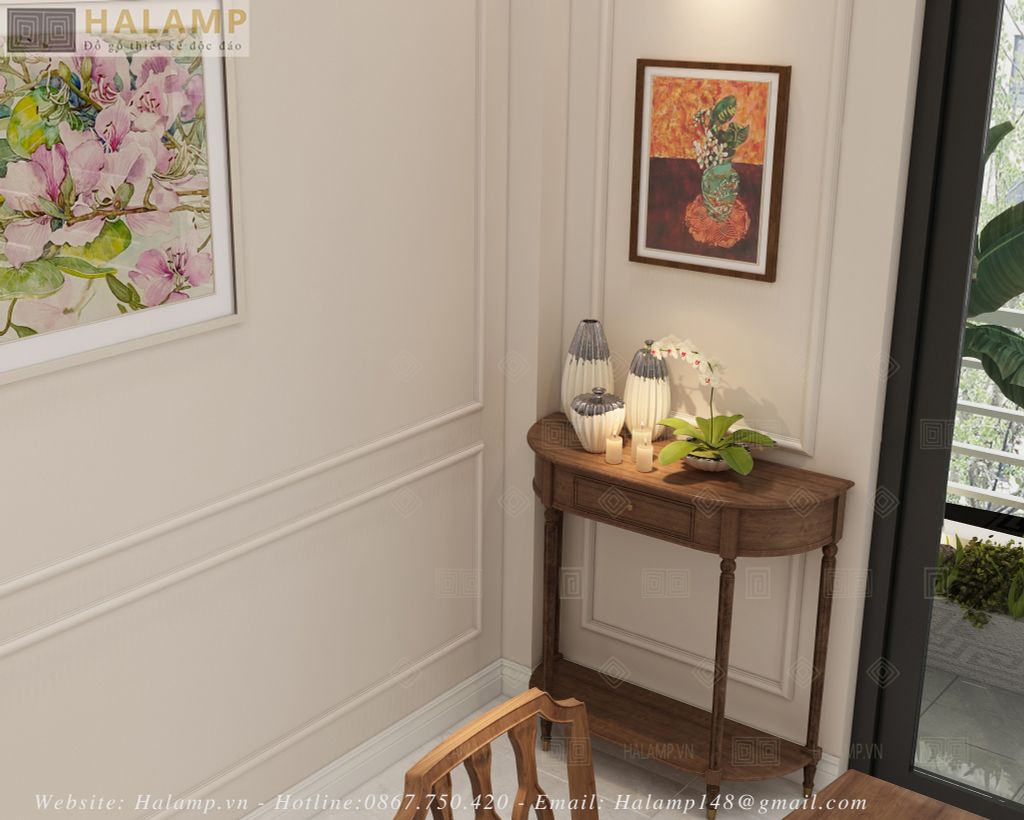 Bàn cosole mang phong cách indochine