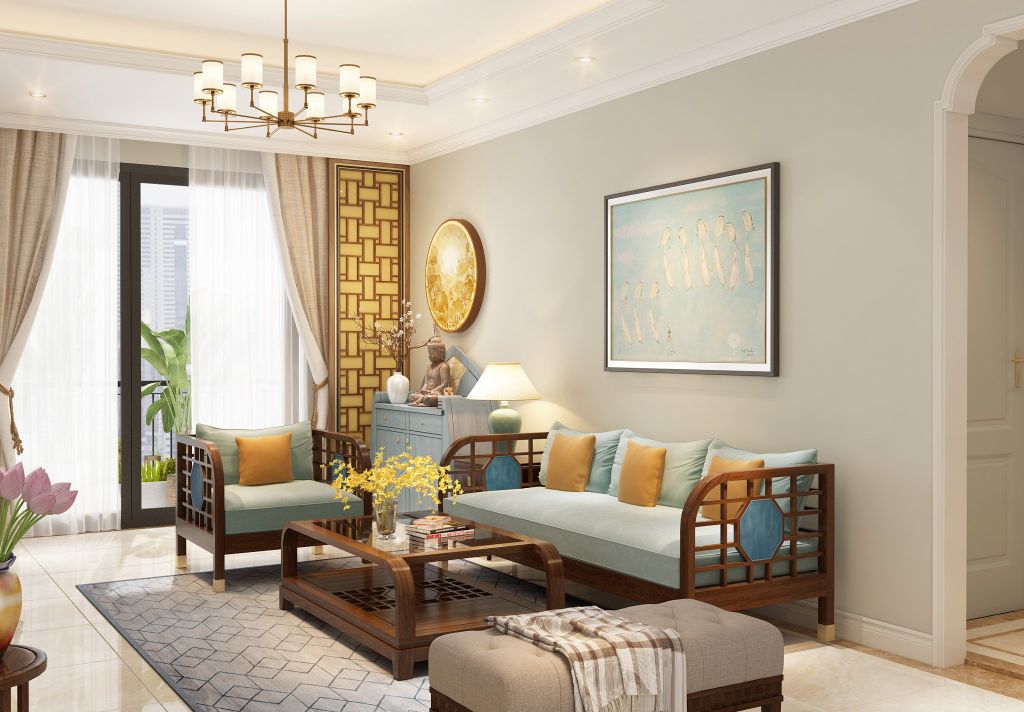 Mẫu ghế sofa gỗ đơn giản hiện đại Halamp SF008