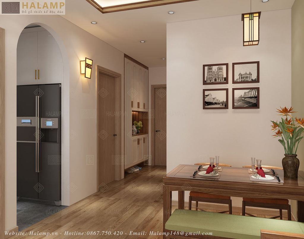 Thiết kế vị trí sảnh chung cư 2 phòng ngủ