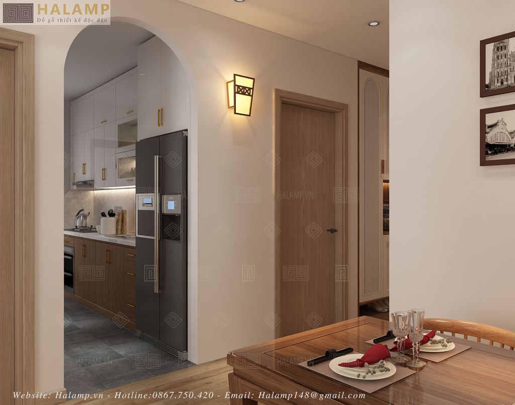 Phòng bếp căn hộ chung cư