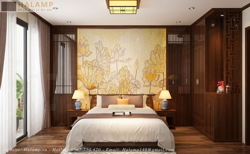 thiết kế nội thất phòng ngủ nhà liền kề gamuda