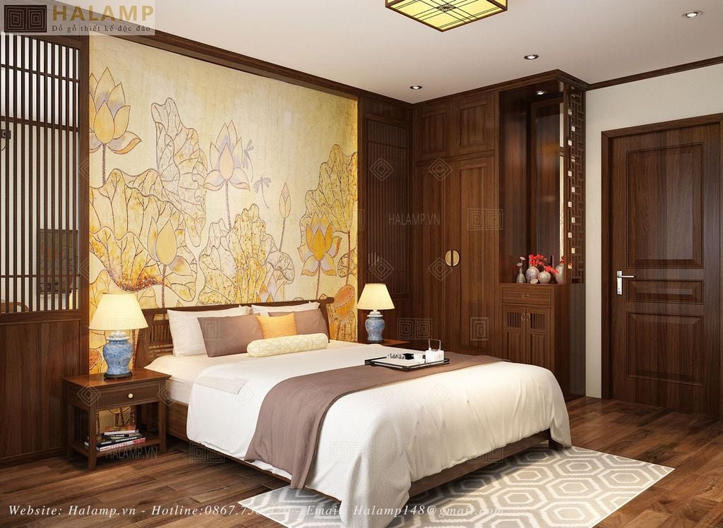 thiết kế nội thất phòng ngủ nhà liền kề gamuda