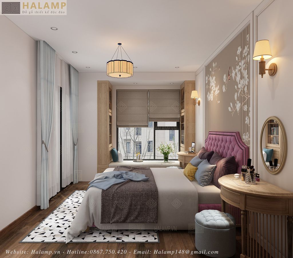 Thiết kế nội thất phòng ngủ master chung cư đẹp