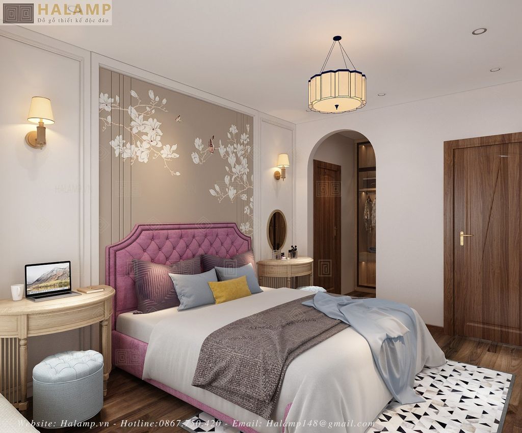 Thiết kế nội thất phòng ngủ master chung cư đẹp