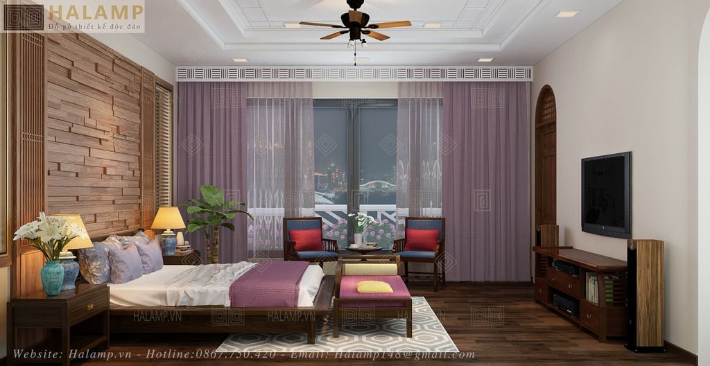 thiết kế phòng ngủ đẹp cho biệt thự nghỉ dưỡng ven biển