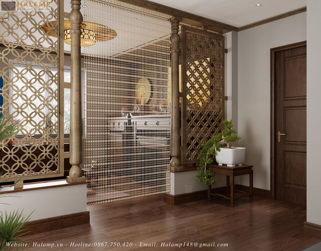 Thiết kế vách ngăn phòng thờ