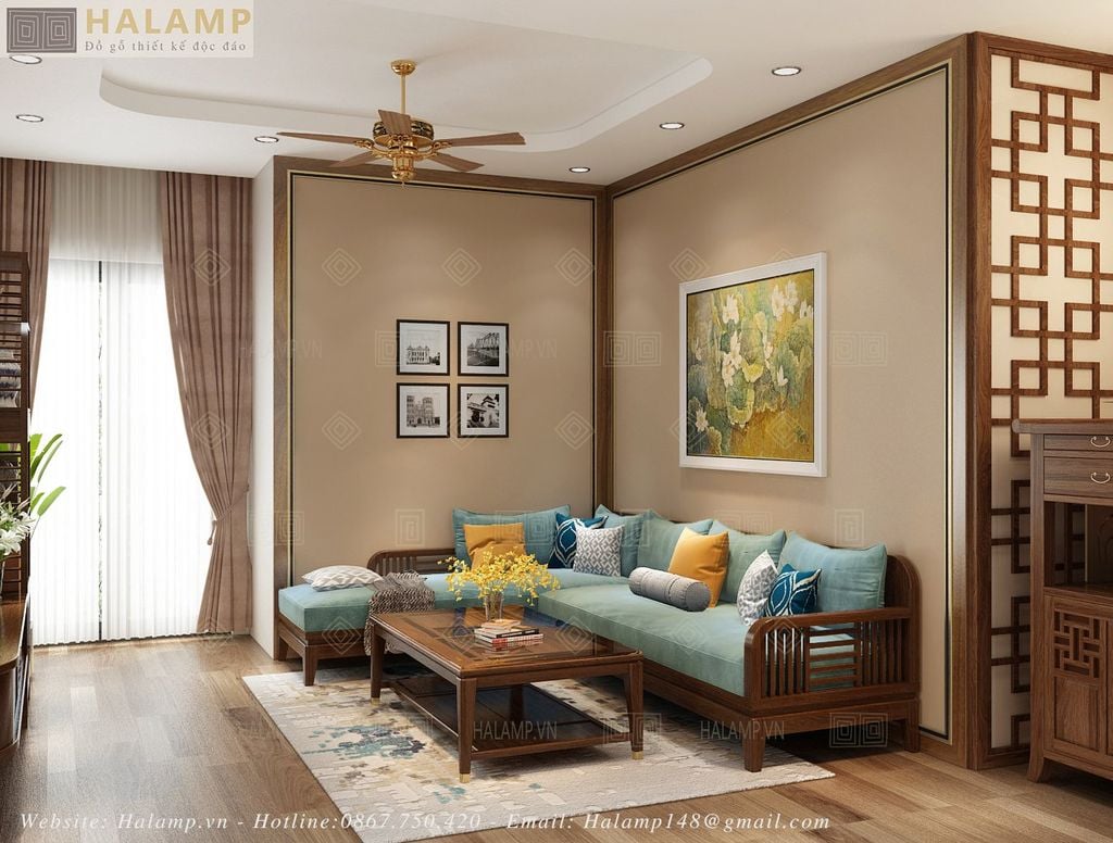 sofa gỗ Gụ tự nhiên