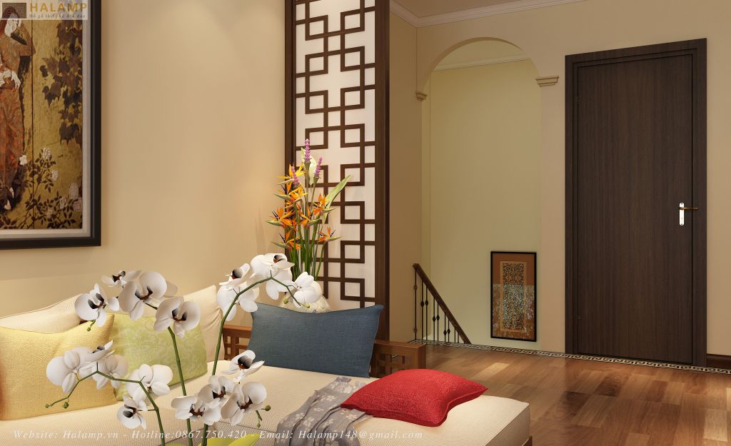 Thiết kế vách ngăn phòng khách