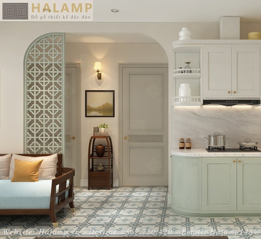 Thiết kế vách ngăn phòng khách