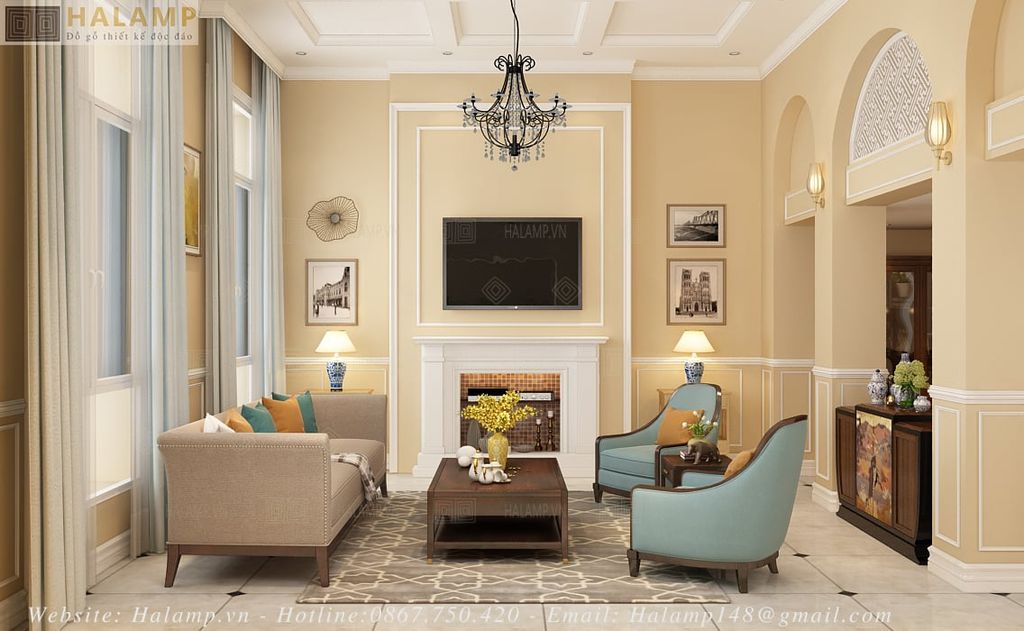 Thiết kế phòng khách căn hộ The Manor