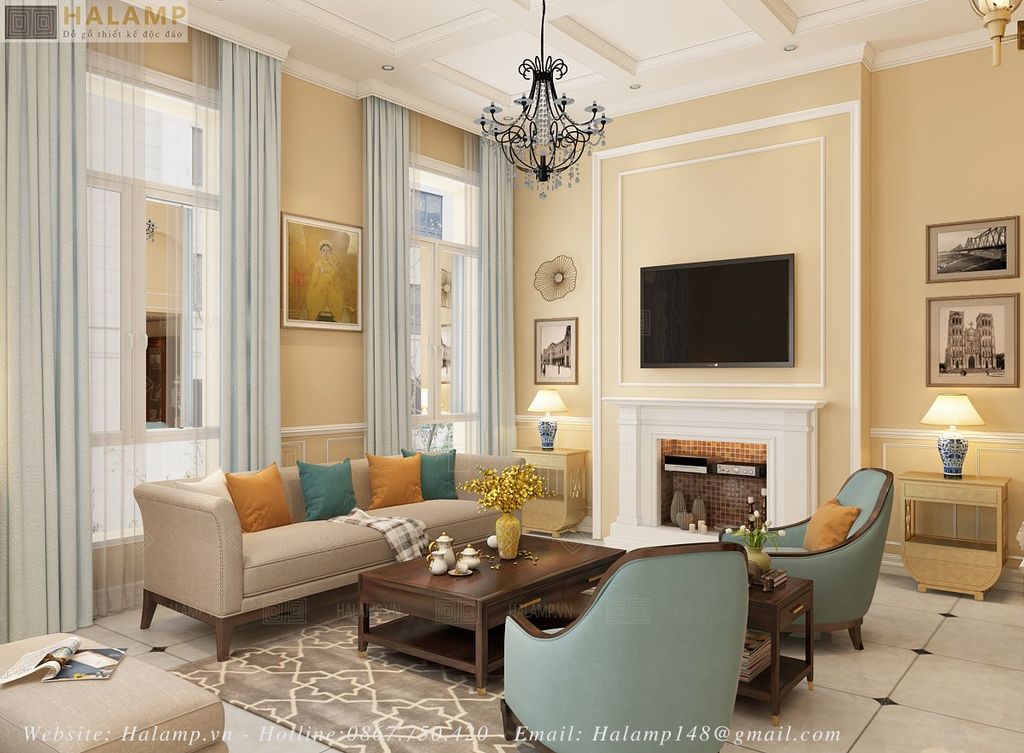 Bộ sofa bọc nỉ đẹp với phong cách châu Âu