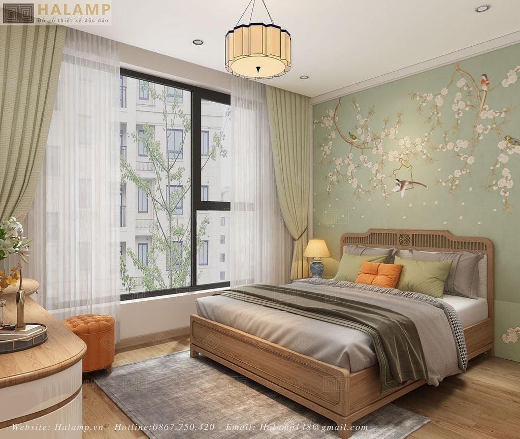 Thiết kế phòng ngủ master căn hộ chung cư cho 2 vợ chồng