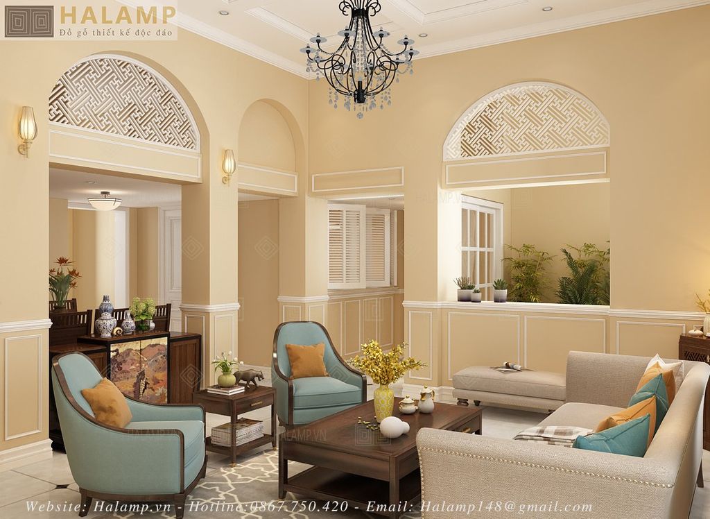 sắp xếp đồ gỗ nội thất phòng khách