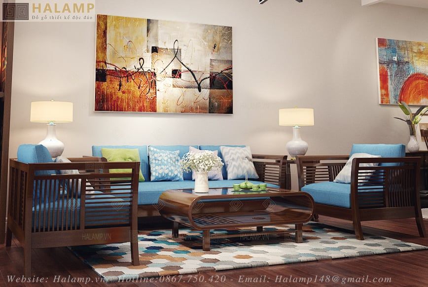 thiết kế sofa gỗ grandbois