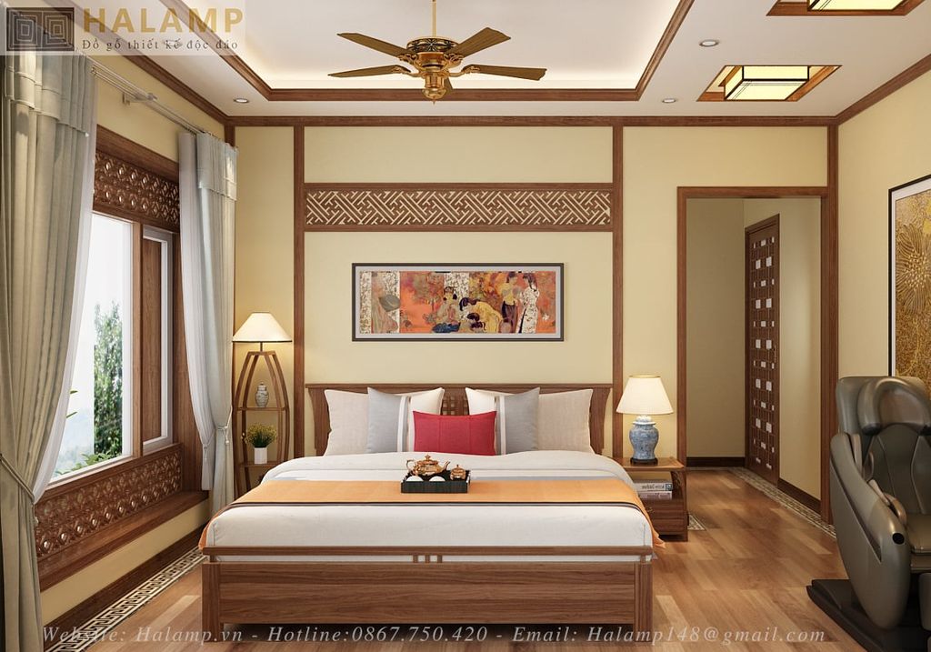 Trang trí tường bằng phào chỉ gỗ