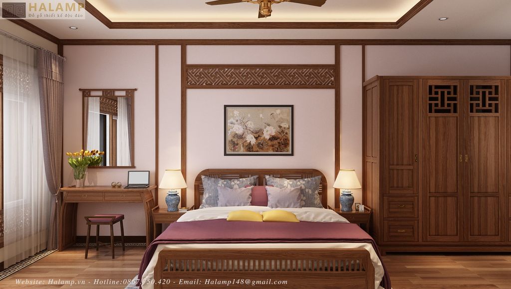 Trang trí tường bằng phào chỉ gỗ