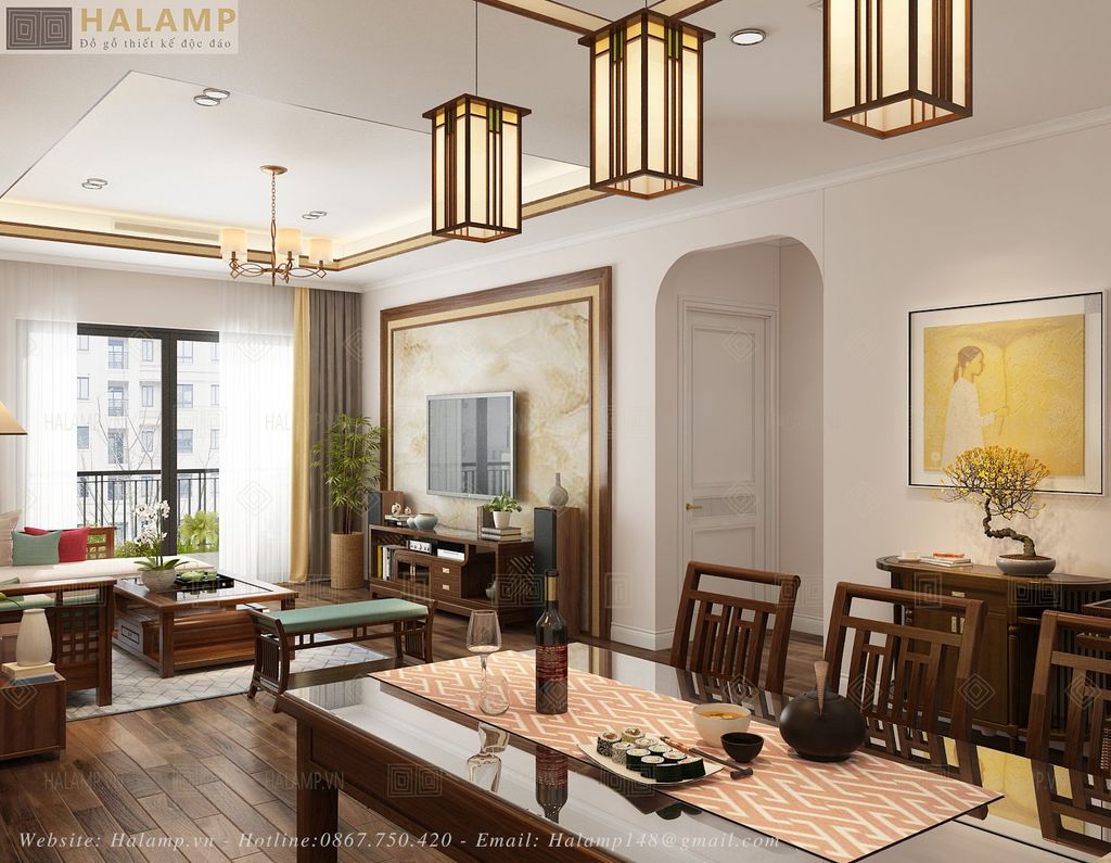 Thiết kế nội thất theo đồ gỗ grandbois có sẵn