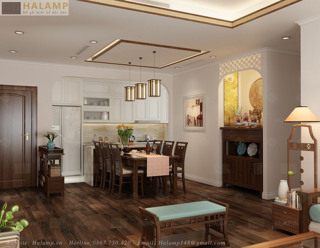 Thiết kế nội thất theo đồ gỗ grandbois có sẵn