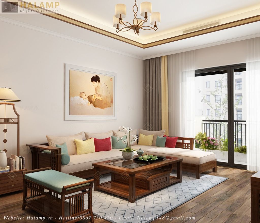 bộ sofa góc tay vuông