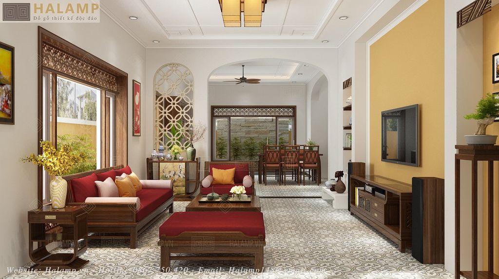 mẫu ghế sofa truyền thống trong phòng khách