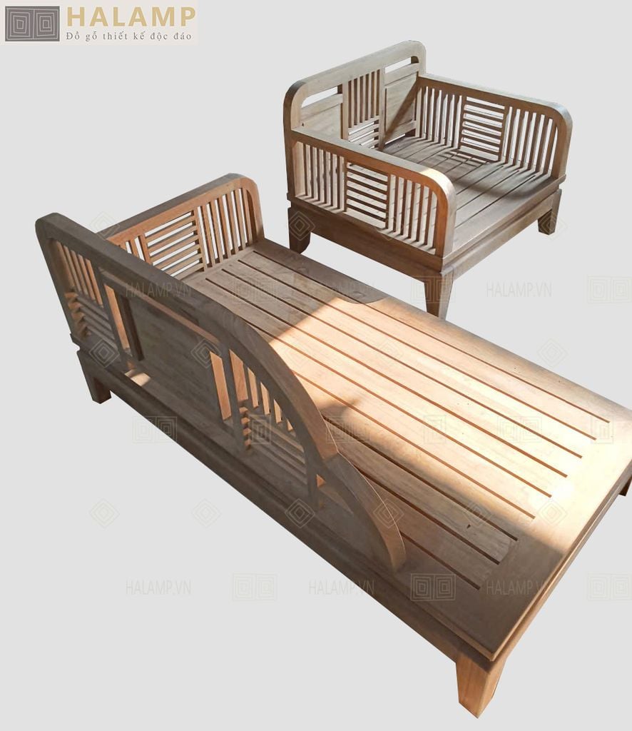 Hình ảnh ghế đơn và ghế lỡ hoàn thiện phần mộc