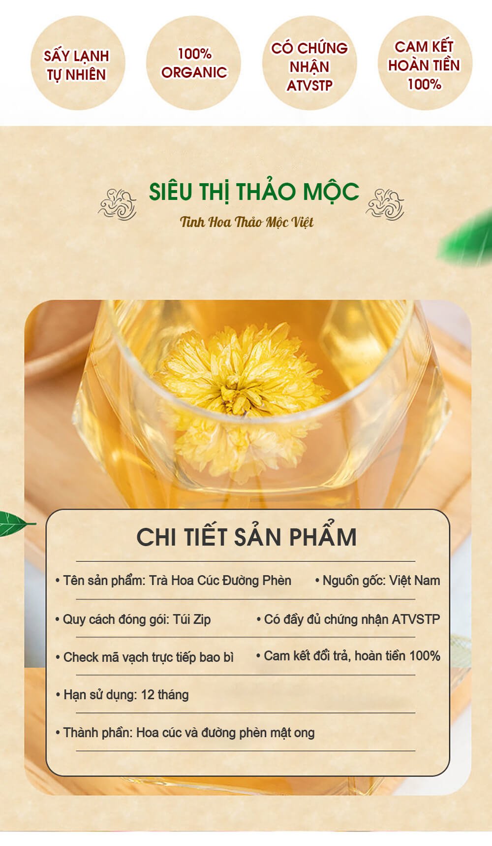 trà hoa cúc đường phèn 2