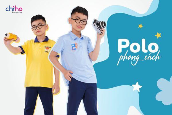 Phối đồ lịch lãm với áo polo cho bé trai