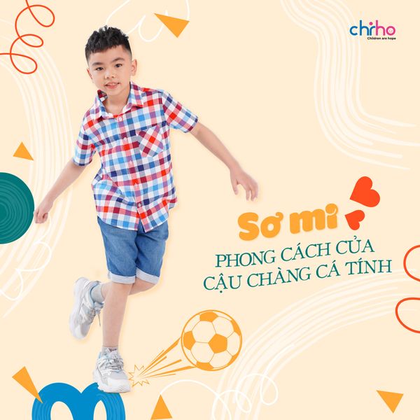 Chọn áo sơ mi cho bé trai 4-12 tuổi dễ hơn bao giờ hết