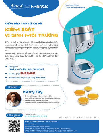 [ĐĂNG KÝ NGAY] KHÓA ĐÀO TẠO TỪ XA: KIỂM SOÁT VI SINH MÔI TRƯỜNG