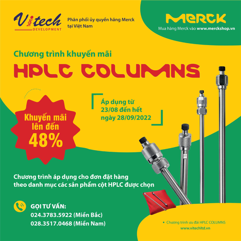 MERCK GIẢM GIÁ LÊN ĐẾN 48% CHO CỘT HLPC