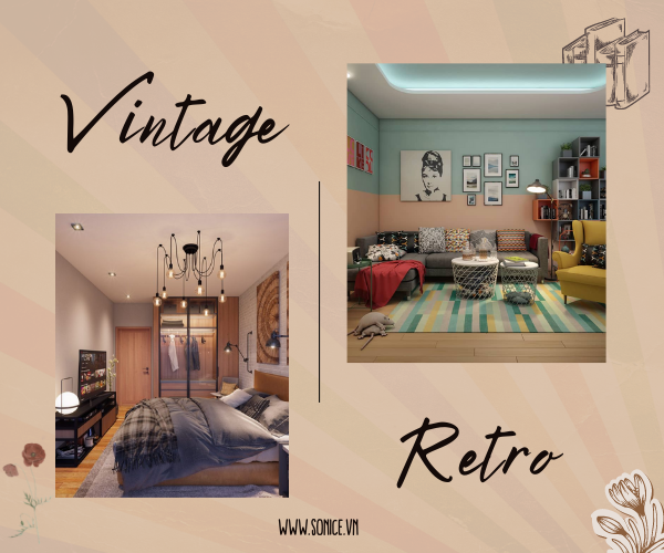 PHÂN BIỆT PHONG CÁCH THIẾT KẾ NỘI THẤT VINTAGE VÀ RETRO