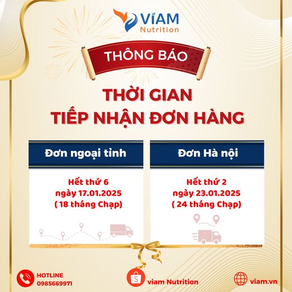 THÔNG BÁO VỀ THỜI GIAN TIẾP NHẬN ĐƠN HÀNG TRONG DỊP TẾT ẤT TỴ 2025